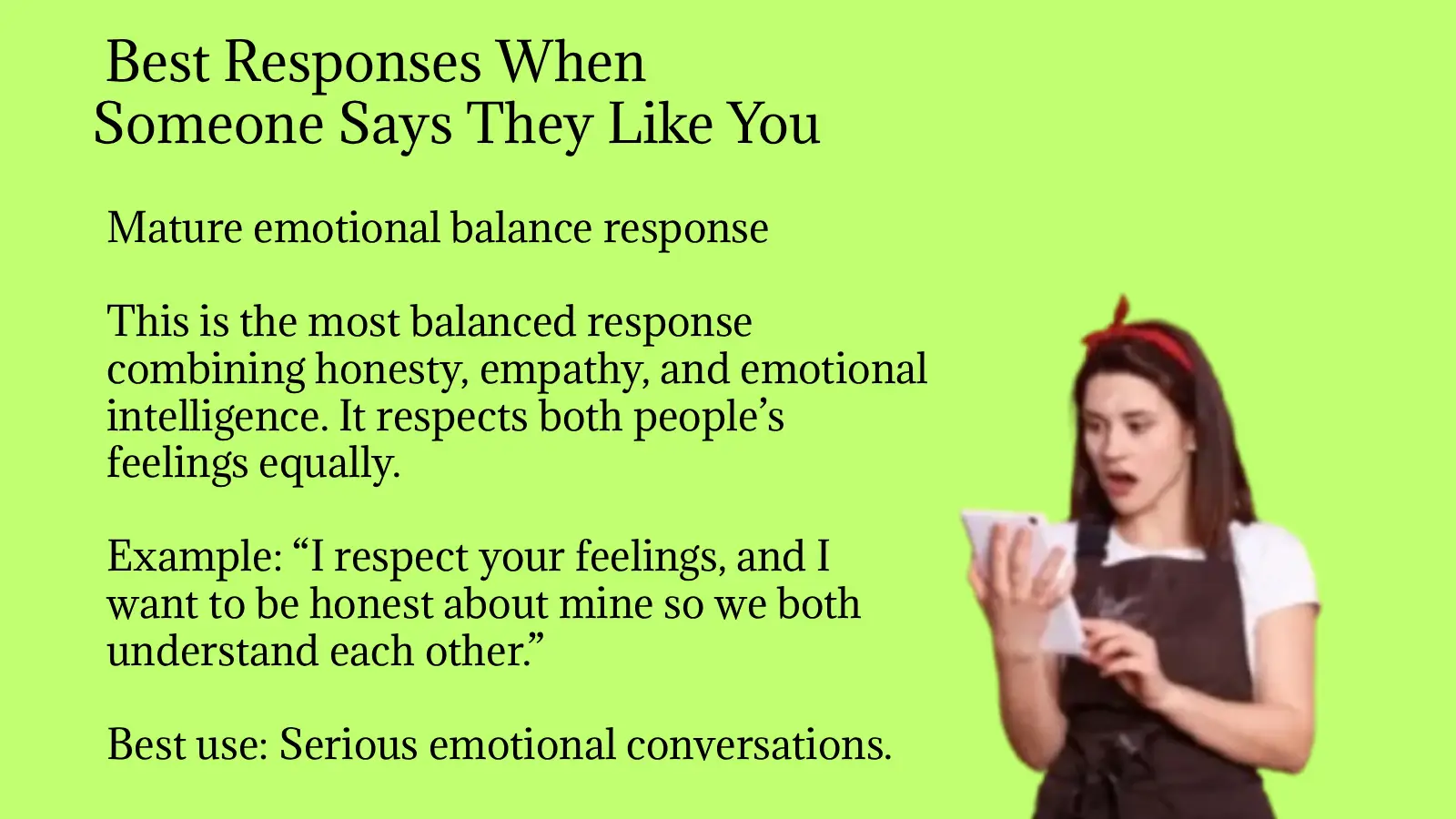 Best Responses When Someone Says They Like You