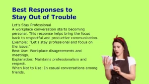 Best Responses to Stay Out of Trouble