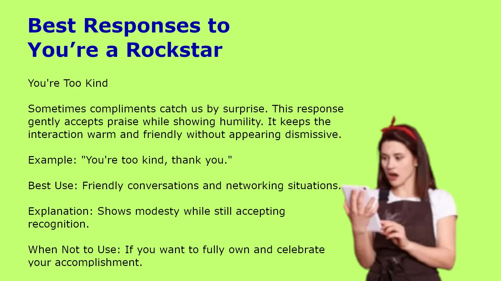 Best Responses to You’re a Rockstar