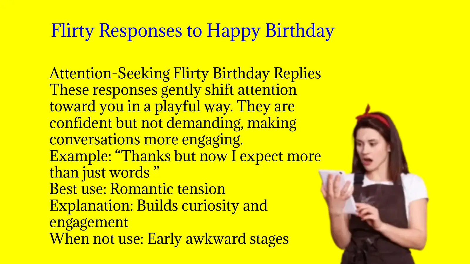Flirty Responses to Happy Birthday
