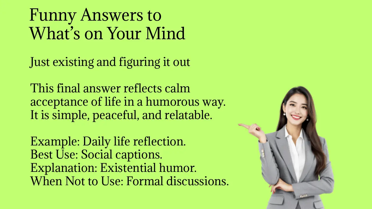 Funny Answers to What’s on Your Mind