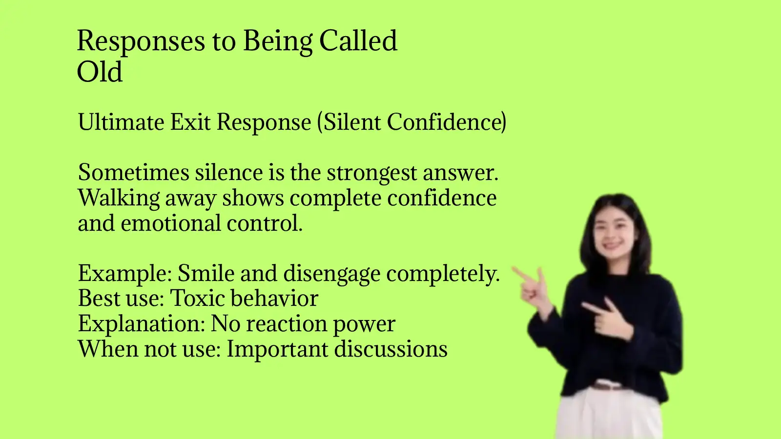 Responses to Being Called Old