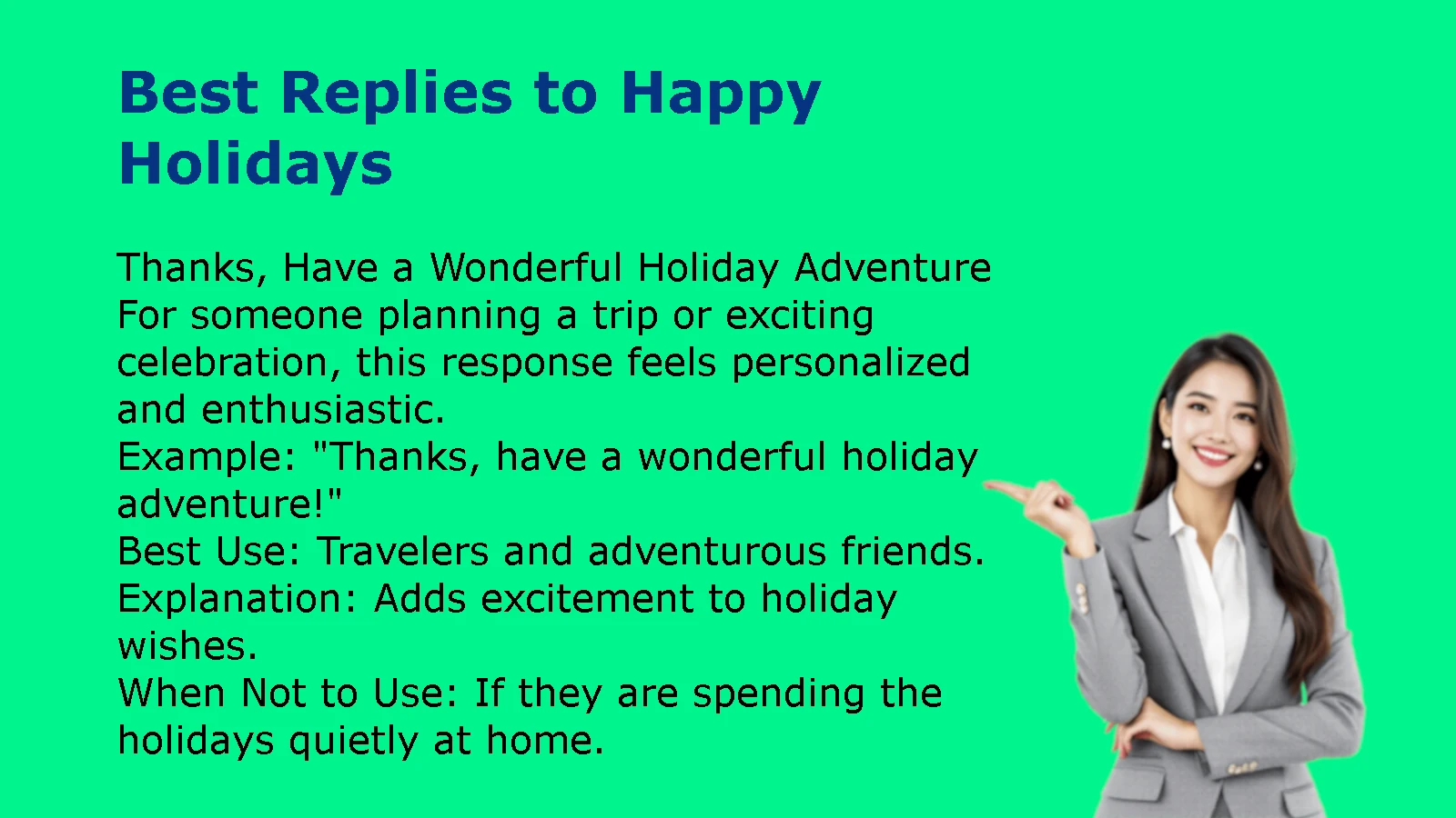 Best Replies to Happy Holidays