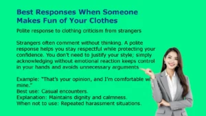 Best Responses When Someone Makes Fun of Your Clothes