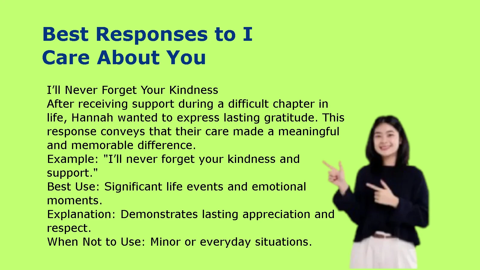 Best Responses to I Care About You