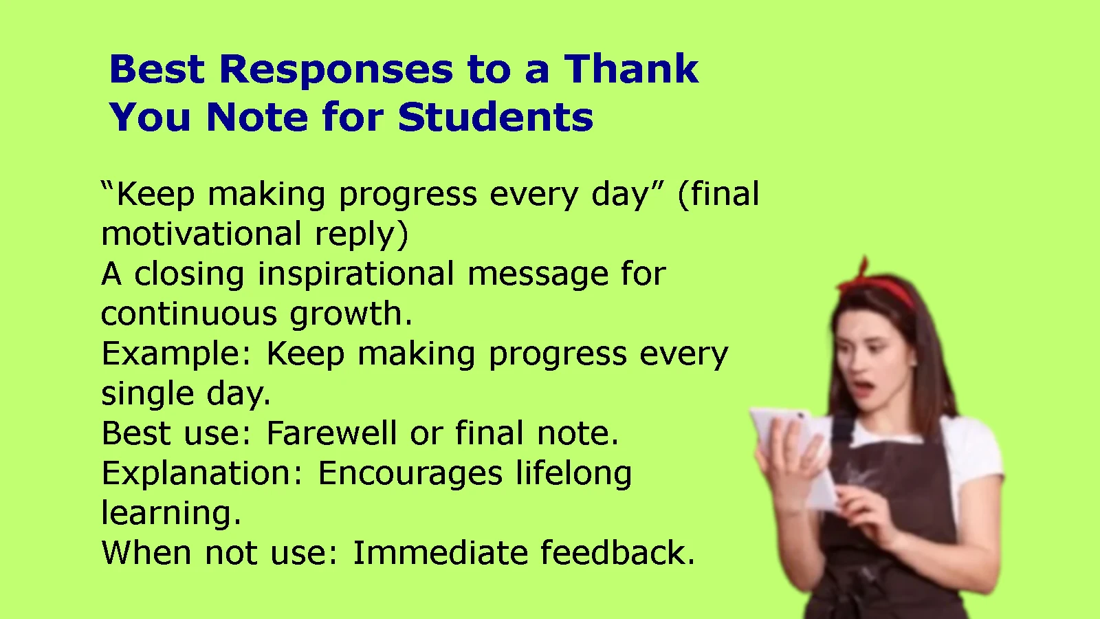 Best Responses to a Thank You Note for Students