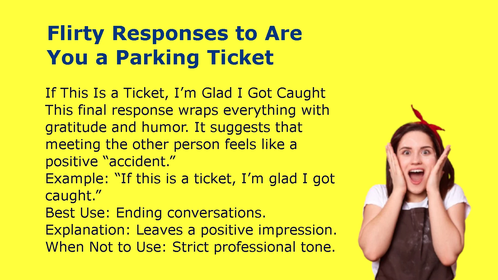 Flirty Responses to Are You a Parking Ticket