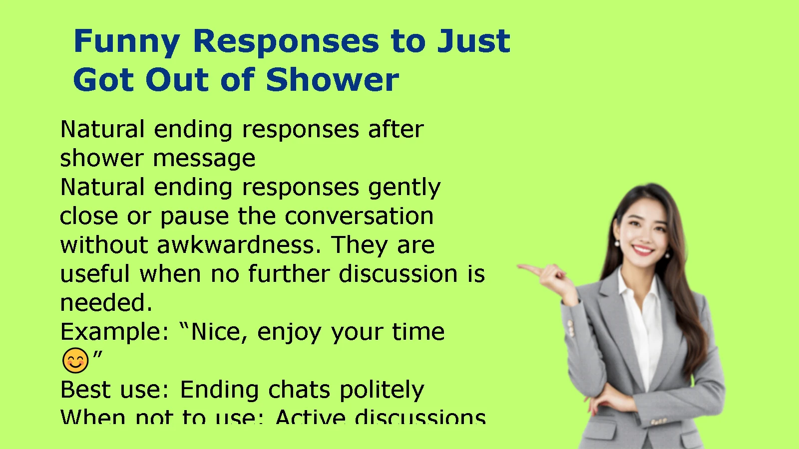 Funny Responses to Just Got Out of Shower
