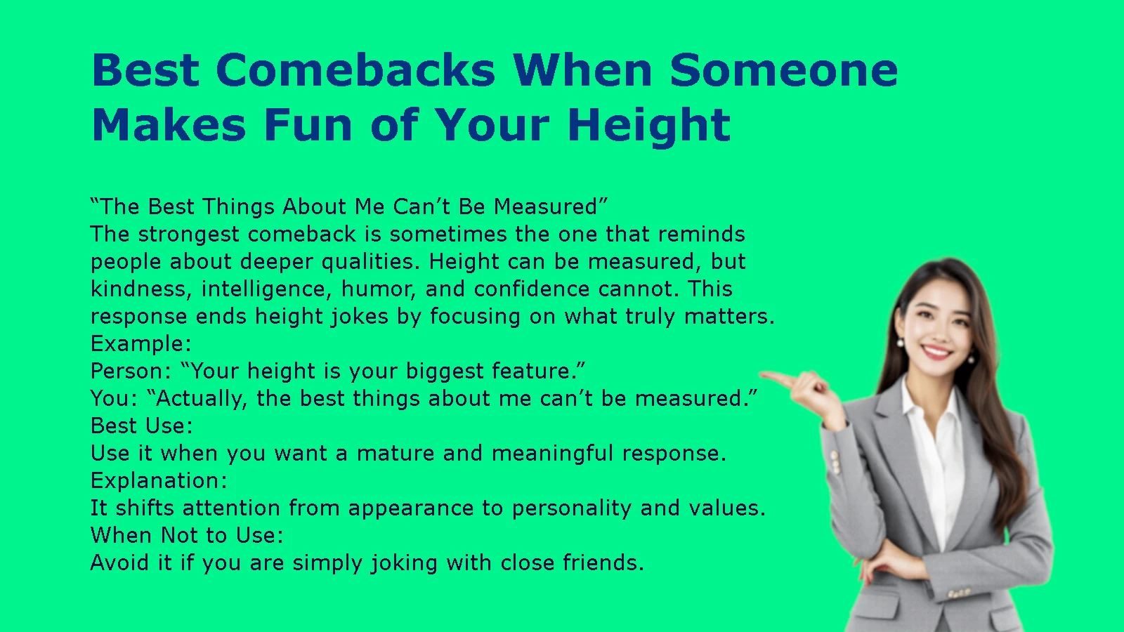Best Comebacks When Someone Makes Fun of Your Height