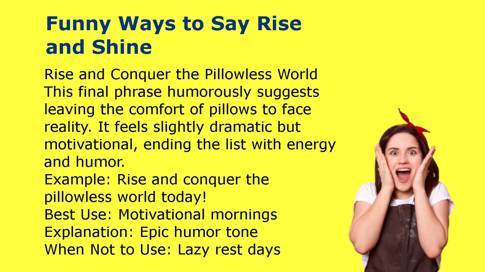 Funny Ways to Say Rise and Shine