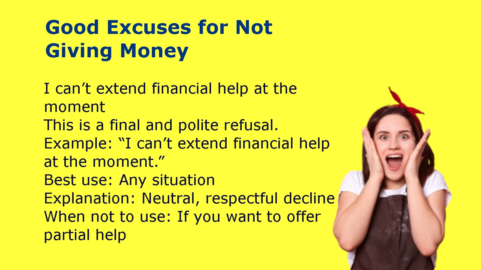Good Excuses for Not Giving Money