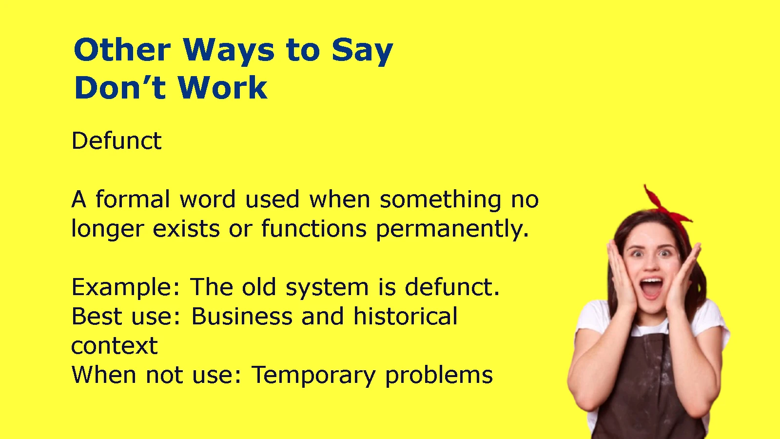 Other Ways to Say Don’t Work