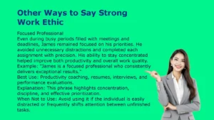 Other Ways to Say Strong Work Ethic