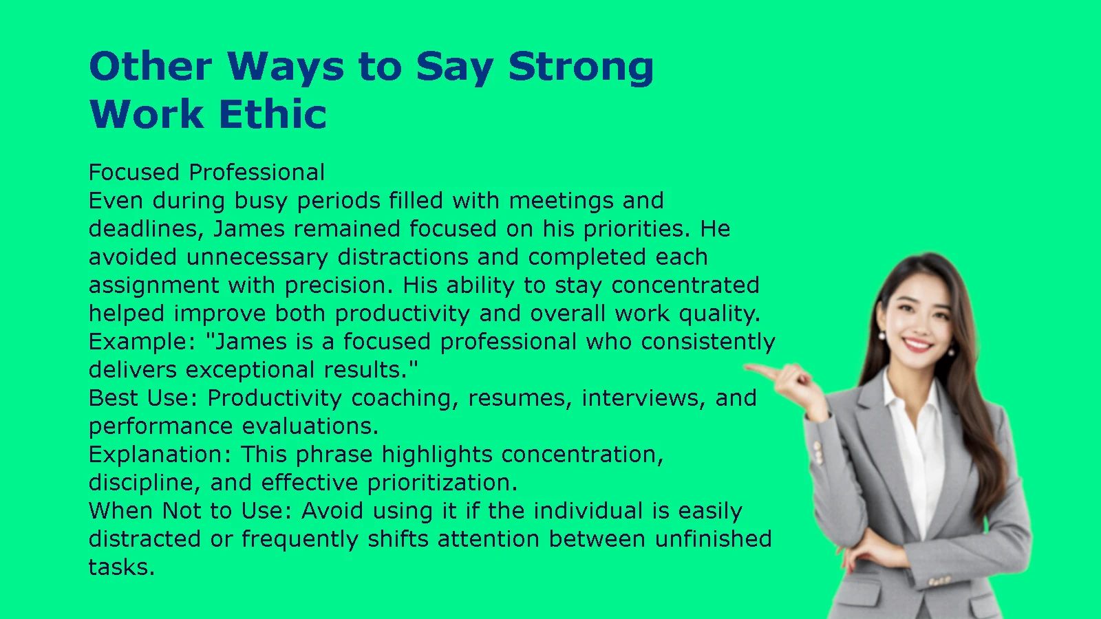 Other Ways to Say Strong Work Ethic