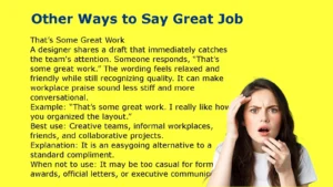 Other Ways to Say Great Job