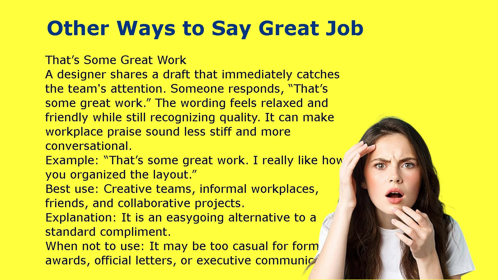 Other Ways to Say Great Job