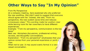 Other Ways to Say “In My Opinion”