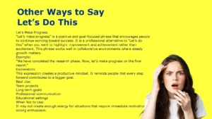 Other Ways to Say Let’s Do