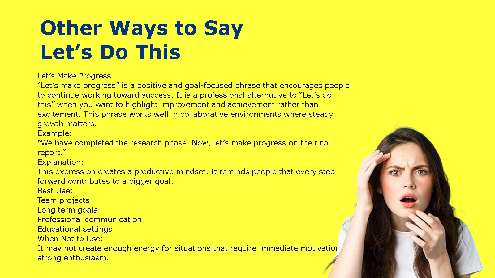 Other Ways to Say Let’s Do