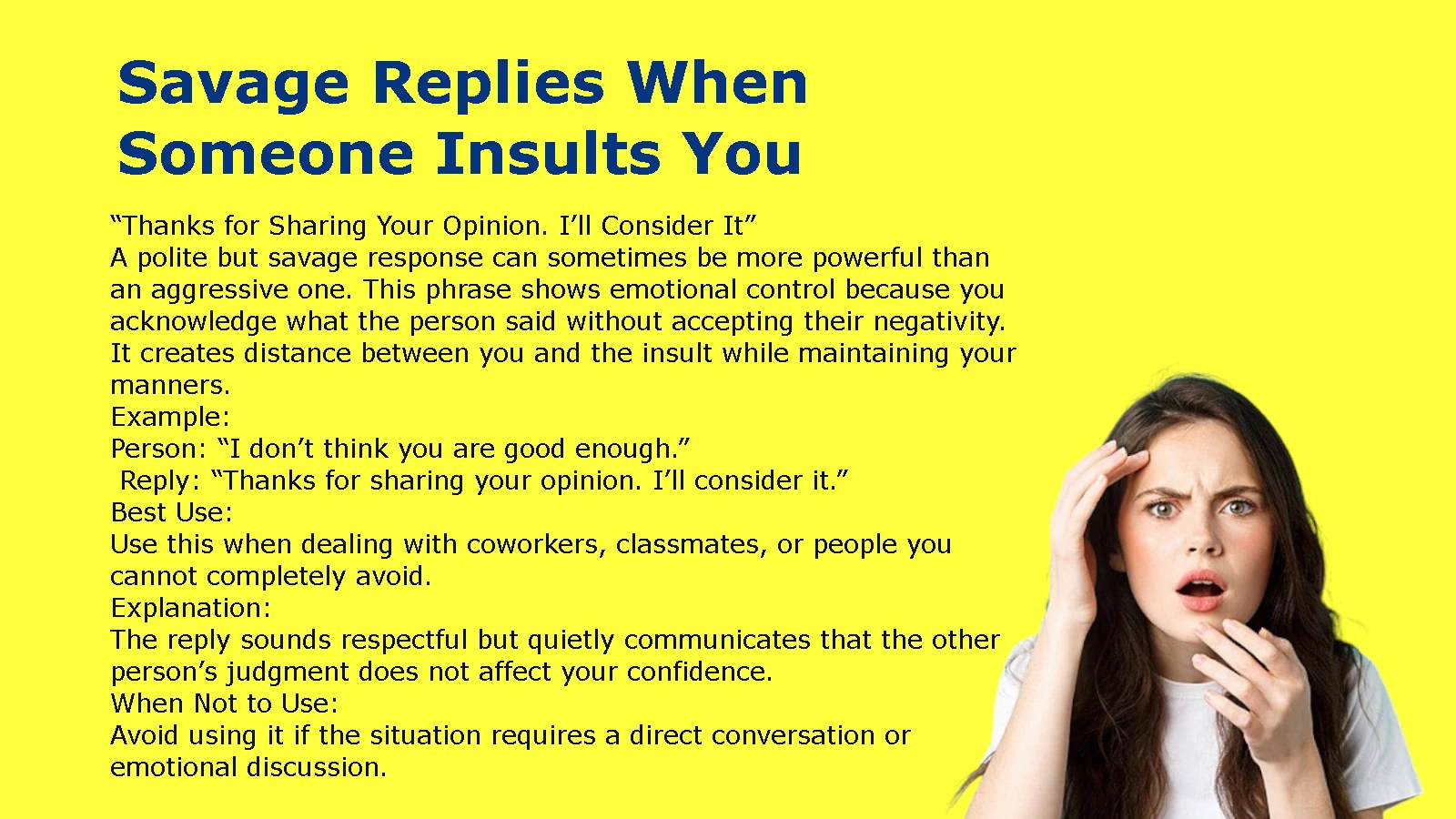 untamed Replies When Someone Insults You